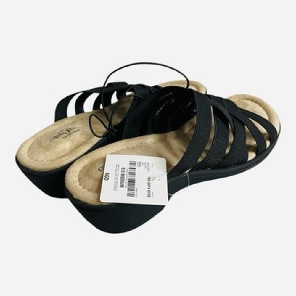 East 5th Irene Women's Black Strappy Memory Foam Slide Sandal Size 9.5 M NIB - Picture 8 of 8